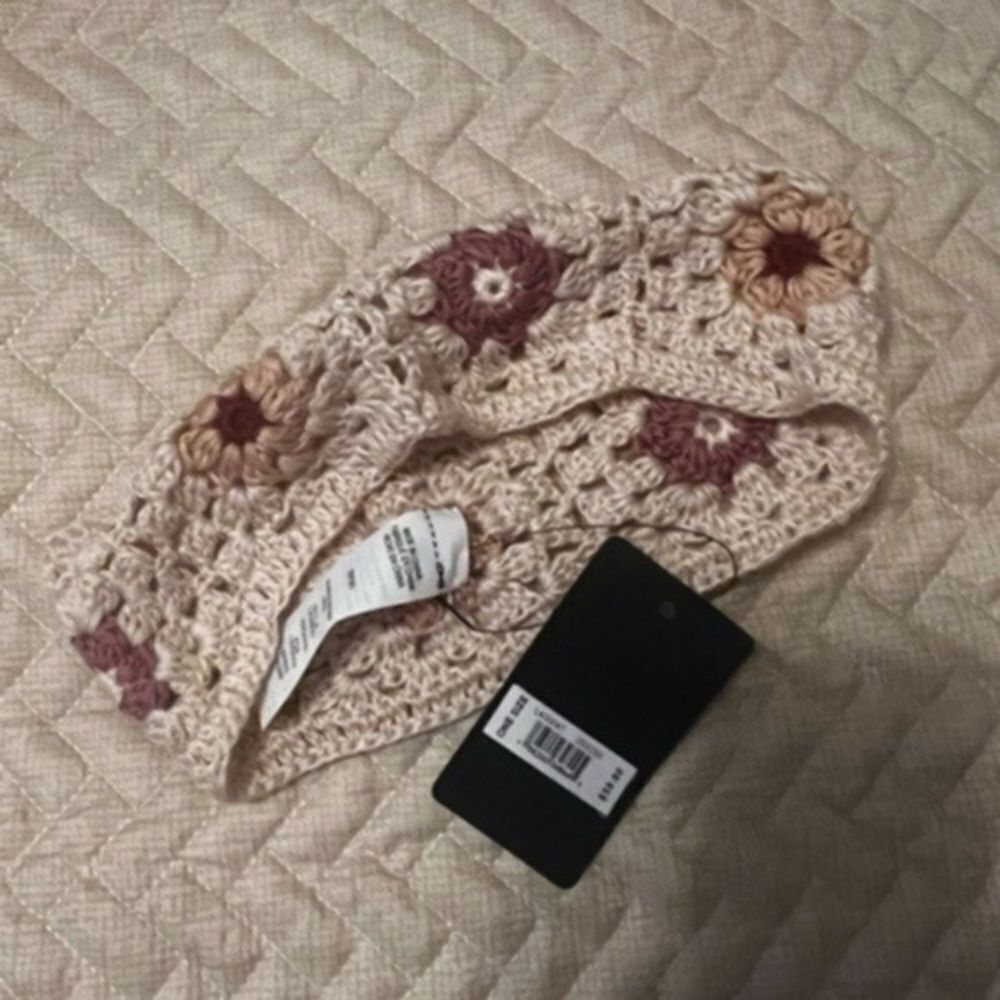 Lucky brand headband knitted cream and pink purple nwt